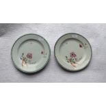 Two more famille rose plates 9” dia