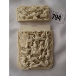 Good quality card case decorated in altua relief