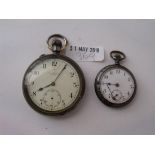 Gun metal gents pocket watch also a fob watch