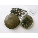 Metal cased hunter pocket watch etc