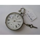 Silver pocket watch by Waltham