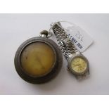 Gents metal cased pocket watch by Rossiter also another