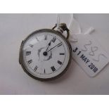 Ladies silver fob watch