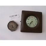 Metal large wrist watch by Eccleson contained in a case also another