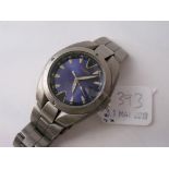 Gents Seiko wrist watch with blue dial