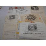 VICTORIAN INSURANCE CERTIFICATES a collection of c. 50 certificates, many with engrvd. headers, c.