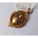 Antique 9ct fob/medal 7.5g