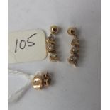 14ct earrings en suite 1.6g