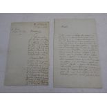 FOREIGN OFFICE LETTERS ALS from Foreign Secretary & reply from his French counterpart, May 1789,