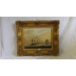 Nicholas Condy Shipping in Plymouth with names of ships 12”x16” on board signed & dated