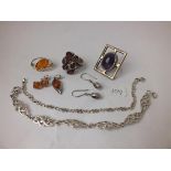 Bag of silver jewellery 51g inc