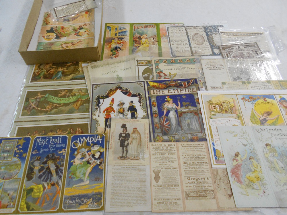 THEATRE PROGRAMMES approx. 100 late 19th. C. early 20th. C. programmes many with attractive cold.