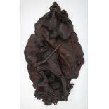 19th century Black Forest carving. A large mid-19th century, high-relief, wall plaque carving of a