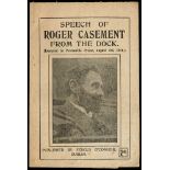 1916 (3 August). Speech of Roger Casement From The Dock. Illustrated cover, pp8, 12mo, published