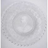 1890s Charles Stewart Parnell Commemorative glass plate A 19th century moulded glass plate, the