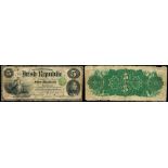 1866-67 Irish Republic Five Dollars 'Fenian' Bond "Redeemable Six Months after the acknowledgment of