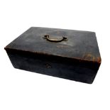 George V Dispatch box. A rare early 20th century gilt tooled black leather dispatch box with gilt