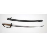 Late 19th/early 20th century Japanese army kyu-gunto The traditional-style taschi blade mounted on a