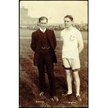 Athletics 1905 postcard of Irish Olympic athlete Ian F Fairbairn-Crawford. Fairbairn-Crawford