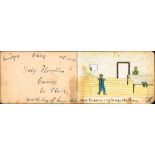 1923 Civil War Anti-Treaty Republican prisoners autograph book and other related items. Including