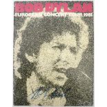 Bob Dylan, European Concert Tour 1981, signed programme. The programme, signed to the cover in