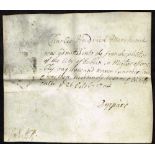 1704, 26 October, Initiation of Charles Hendrick into the Guild of Merchants of the City of