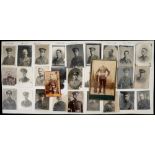 Early 20th century, Cartes de Visites of officers of mainly Irish regiments. A collection of 28 C de