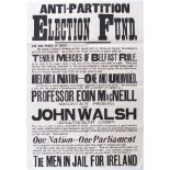 1921 Anti Partition Election Fund poster A fundraising poster addressed to the men and women of