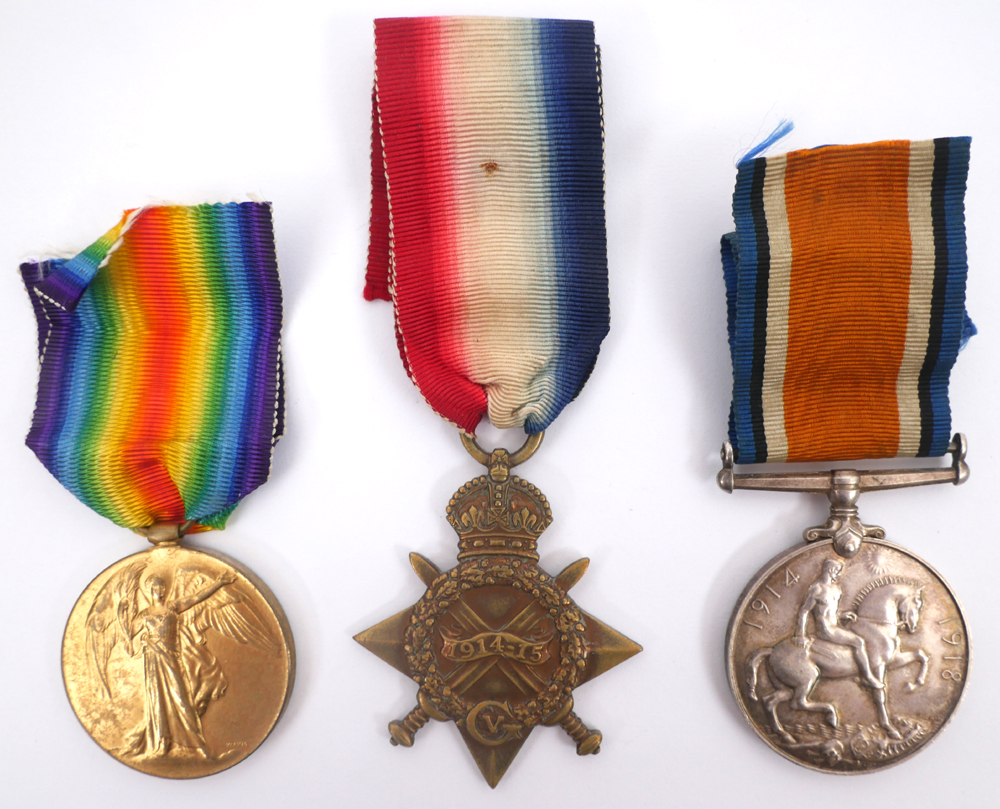 1914-1918 Medals A Great War medal and Victory medal to 43963 GNR. H. J. SWAN. R.A. and a 1914-15