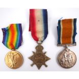 1914-1918 Medals A Great War medal and Victory medal to 43963 GNR. H. J. SWAN. R.A. and a 1914-15