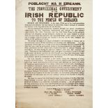 Proclamation of the Irish Republic Lithographic reproduction framed; together with a print of