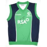 Cricket, Irish international match vest, issued to and signed by Kevin O'Brien An O'Neill's, Cricket