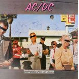 AC/DC Dirty Deeds Done Dirt Cheap, signed album. The sleeve of the international edition of the