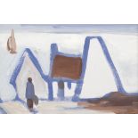 Markey Robinson (1918-1999) GOING HOME gouache on board signed lower right; titled on reverse 9.50