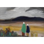 Markey Robinson (1918-1999) TWO SHAWLIES gouache signed lower right?? 8 by 11.50in. (20.3 by 29.2cm)