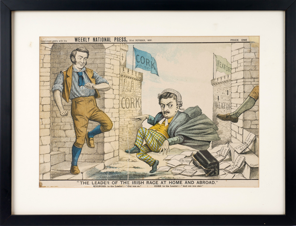 1891 (13 October and 19 December) Weekly National Journal, cartoon illustrations of John Redmond. - Image 4 of 4