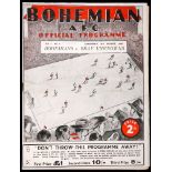 Football, 1940s, Bohemian AFC, programmes. 53 Bohemian AFC programmes for home matches between