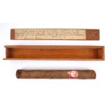 Sir Winston Churchill, a cigar given to his publisher, Sir Newman Flower. An unsmoked Don Joaquin