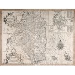 17th century map of Leinster by John Speed and a 1665 map of Les Isles Britanniques by Nicolas