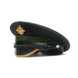 Irish Guards visor cap An Non Commissioned Officer's visor cap, named 'O'Neill' to the interior.