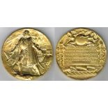 1893 World Colombian Exposition medal. Gilt bronze medal, 75mm, to Read & Campbell, inventors of the
