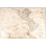 1774 Map of the Western Hemisphere showing America North and South by Samuel Dunn. An outline-