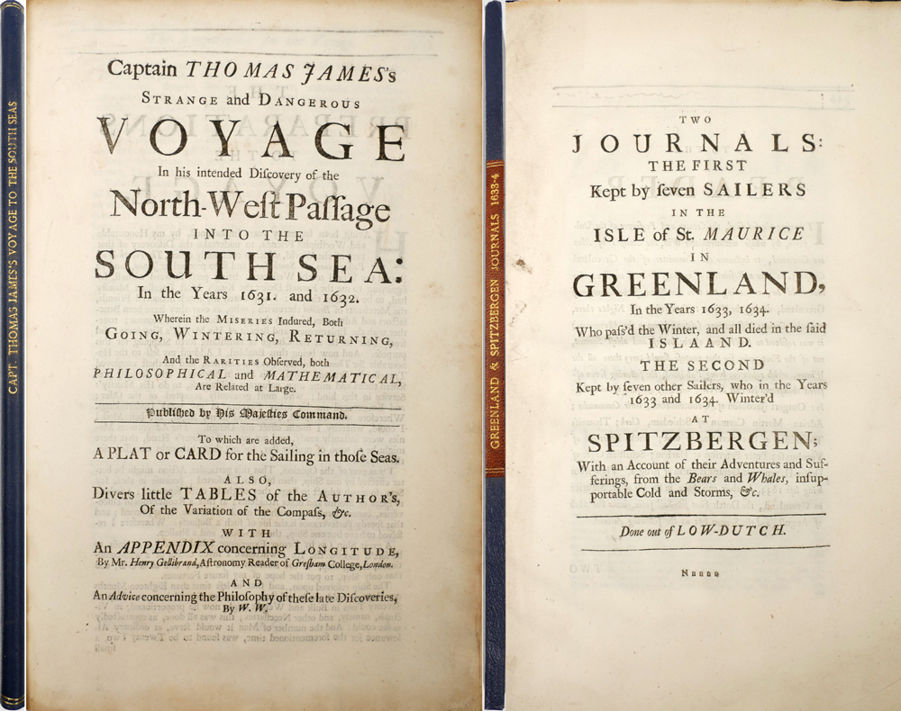 17th century two accounts of Arctic voyages. James, Captain Thomas. Strange and Dangerous Voyage