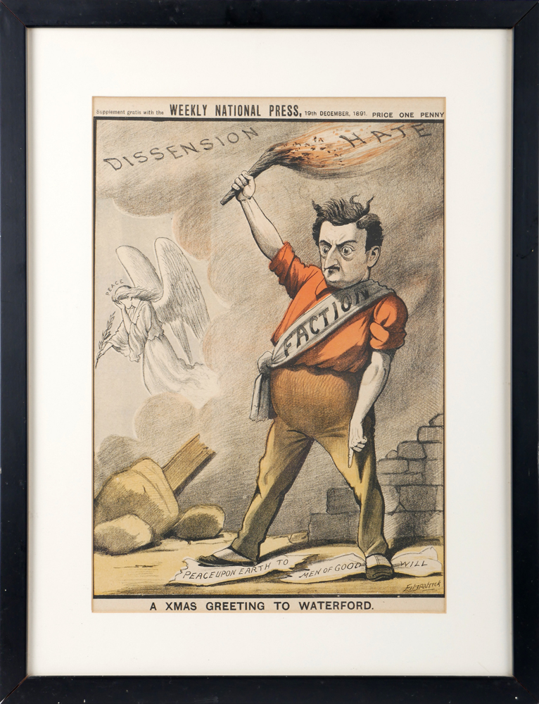 1891 (13 October and 19 December) Weekly National Journal, cartoon illustrations of John Redmond. - Image 3 of 4