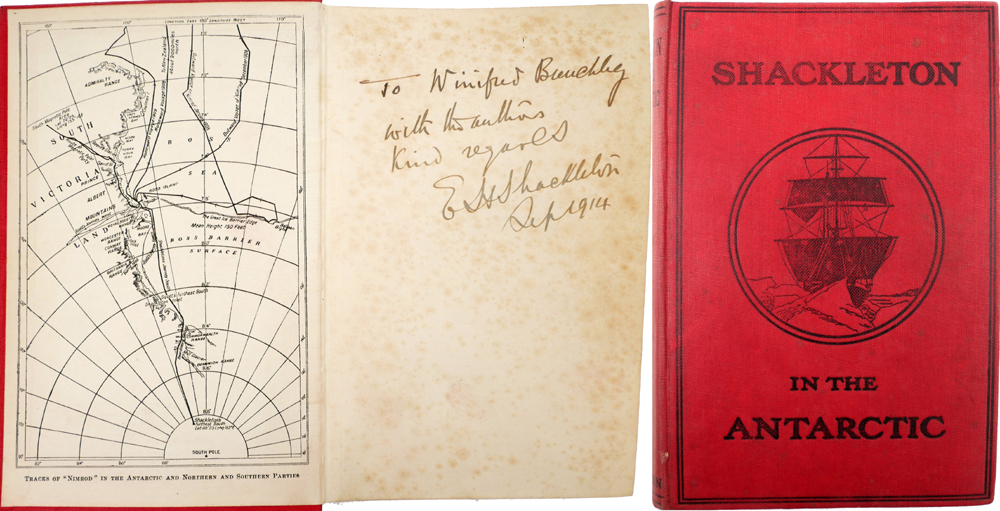 Shackleton, Sir Ernest. Shackleton in the Antarctic, signed by the author and inscribed to