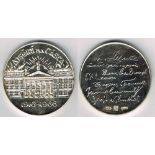 1916-1966 Rising Anniversary commemorative silver medal Obverse GPO Dublin, reverse signatures of