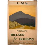 Paul Henry, Wicklow Ireland for Holidays poster. Printed by S. C. Allen & Co., London, after a