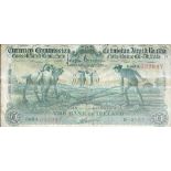 Currency Commission Consolidated Banknote, 'Ploughman' Bank of Ireland One Pound, 8-2-37.