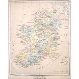 1880 Maps of Ireland. Physical and Political Maps of Ireland. as published in W. Swan Sonnenschein &