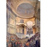 1852 Funeral of the Duke of Wellington, and a pair of silk pictures of events in the Napoleonic